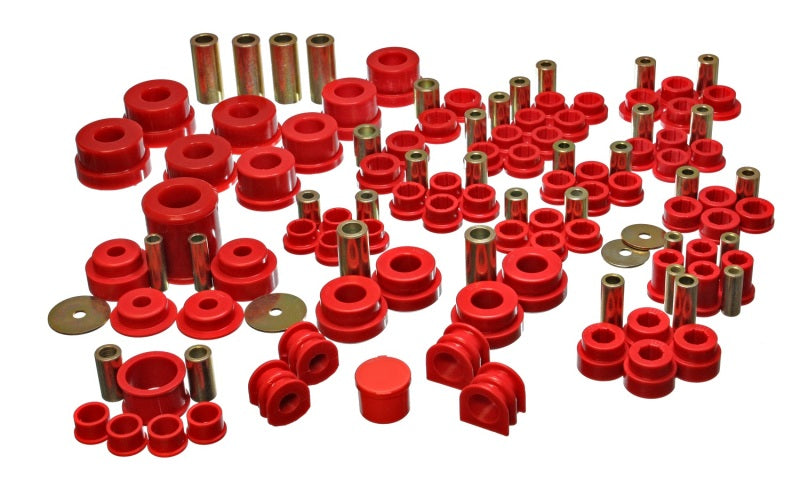 Energy Suspension 02-09 Nissan 350Z / 03-07 Infiniti G35 Coupe Red Hyper-Flex Master Bushing Set