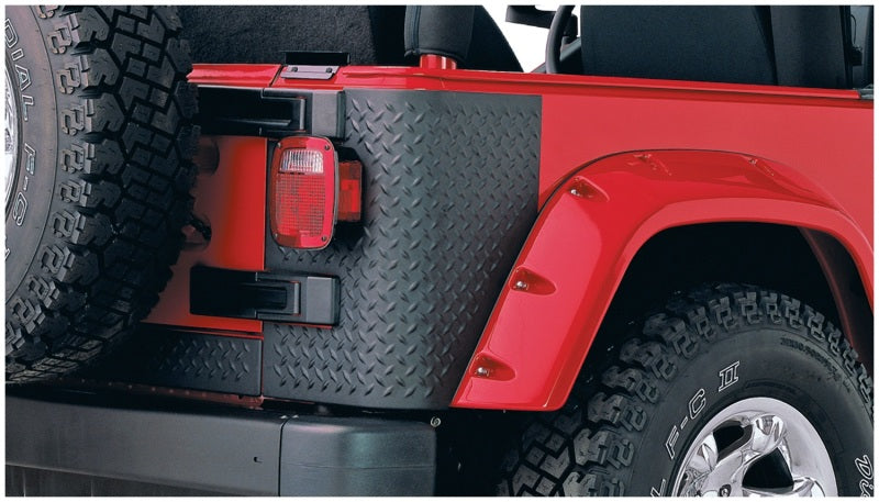 Bushwacker 97-06 Jeep Wrangler Trail Armor Rear Corners - Black