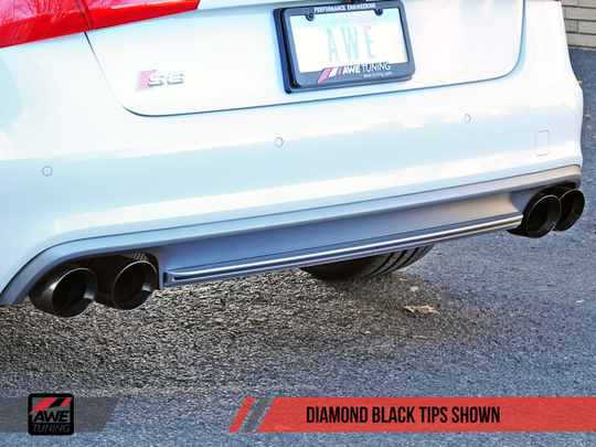 AWE Tuning Audi C7 / C7.5 S6 4.0T Track Edition Exhaust - Diamond Black Tips