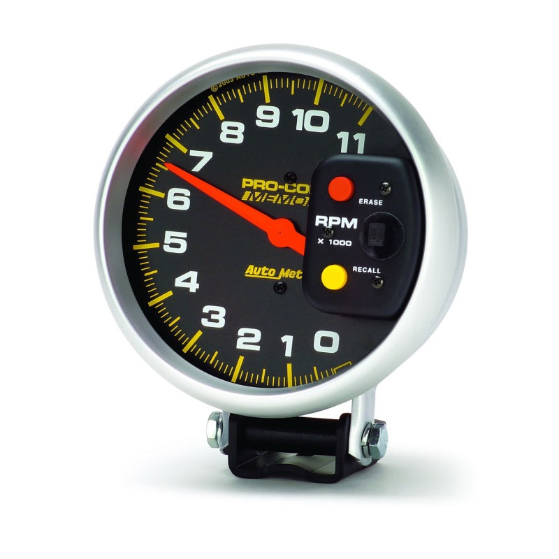 Autometer Pro-Comp 5in 0-11000 RPM Pedestal w/Peak Memory Tachometer