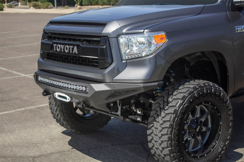 Addictive Desert Designs 2014+ Toyota Tundra Stealth Fighter Front Bumper w/Winch Mount & Sensors