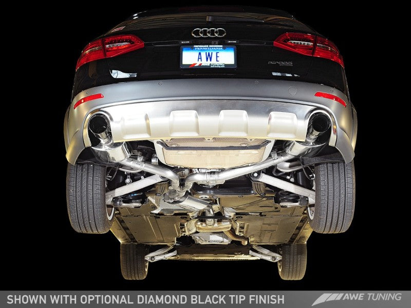 AWE Tuning Audi B8.5 All Road Touring Edition Exhaust - Dual Outlet Diamond Black Tips