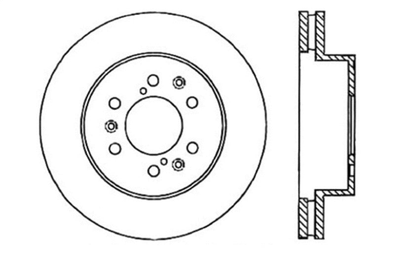 StopTech 07-11 GM Silverado 1500 Cross Drilled Left Front Rotor