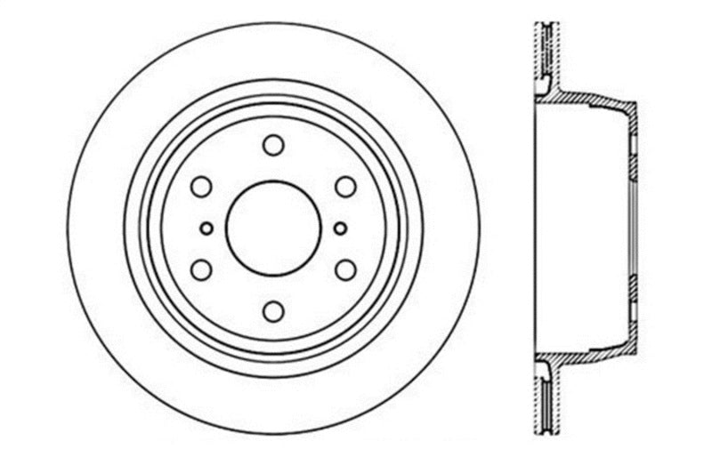 StopTech Drilled Sport Cryo Brake Rotor Right Rear 07-16 Chevy Silverado 1500