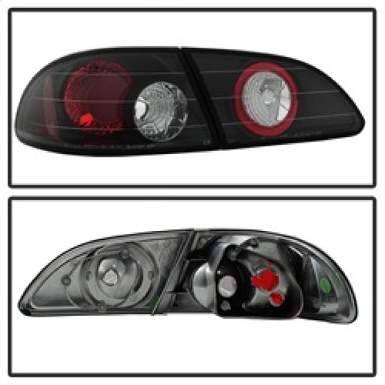 Spyder Toyota Corolla 98-02 Euro Style Tail Lights Black ALT-YD-TC98-BK