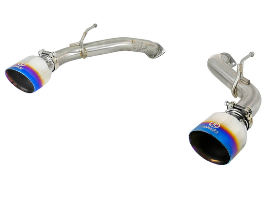 aFe Takeda 2.5in 304 SS Axle-Back Exhaust w/ Blue Flame Tips 16-18 Infiniti Q50 V6-3.0L (tt)