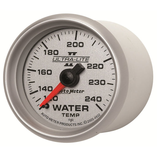 Autometer Ultra-Lite II 52mm 120-240 Deg F Mechanical Water Temp Gauge