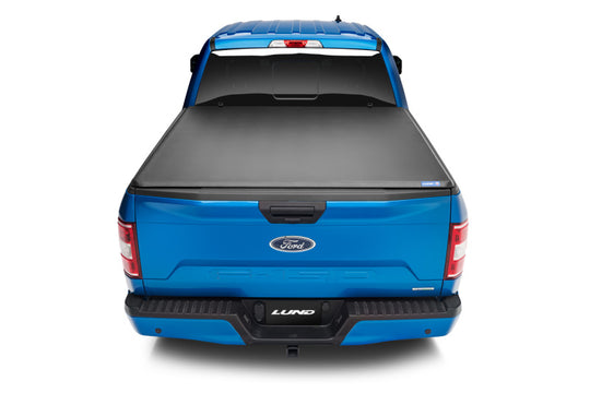 Lund 02-17 Dodge Ram 1500 Fleetside (6.4ft. Bed) Hard Fold Tonneau Cover - Black