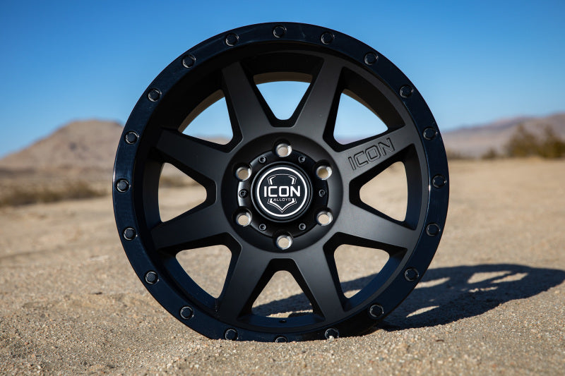 ICON Rebound 17x8.5 5x5 -6mm Offset 4.5in BS 71.5mm Bore Double Black Wheel