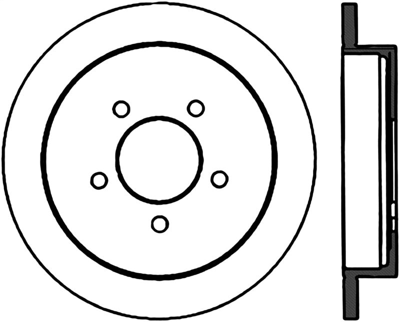 StopTech Power Slot 01-03 Ford F150 5 Lug Rear Right Slotted CRYO Rotor