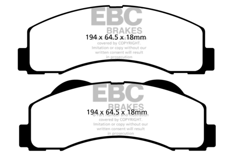 EBC 15+ Ford Expedition 3.5 Twin Turbo 2WD Ultimax2 Front Brake Pads