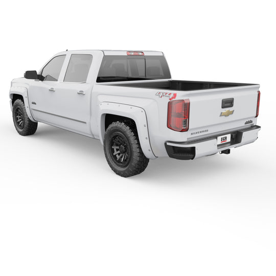 EGR 14+ Chev Silverado 5ft Bed Bolt-On Look Color Match Fender Flares - Set - Summit White