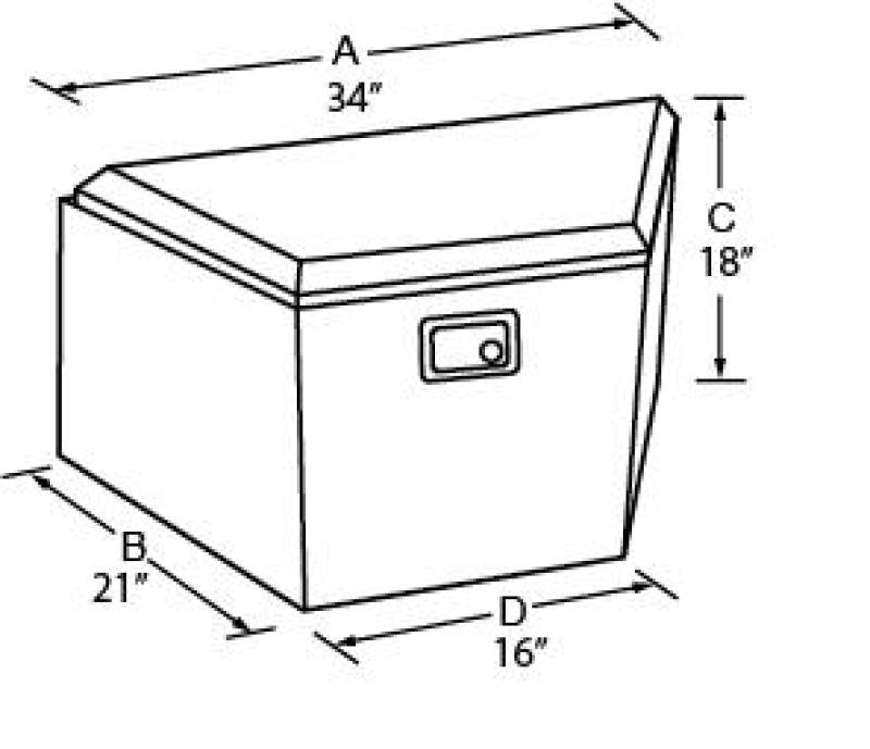 Tradesman Aluminum Trailer Tongue Storage Box (16in.) - Black