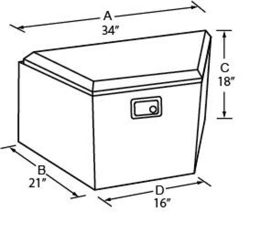 Tradesman Aluminum Trailer Tongue Storage Box (16in.) - Black