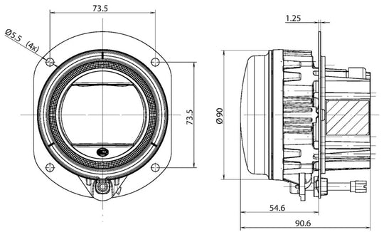 Hella Headlamp DeZn Drl Po Md12/24 1N0