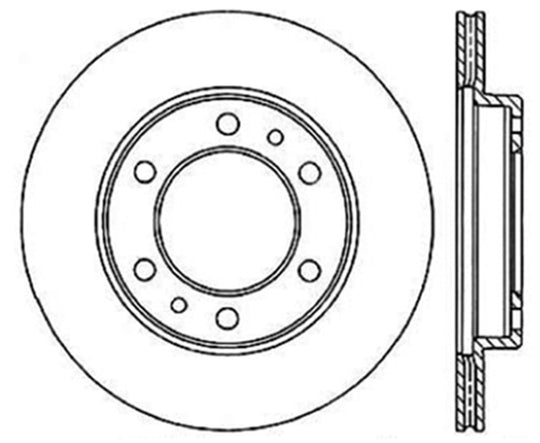 StopTech 81-89 Toyota Land Cruiser Slotted & Drilled Front Rotor