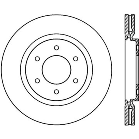 StopTech Power Slot 08-09 Infiniti QX4/QX56 / 07-09 Nissan Armada Left Front Slotted Cryo Rotor