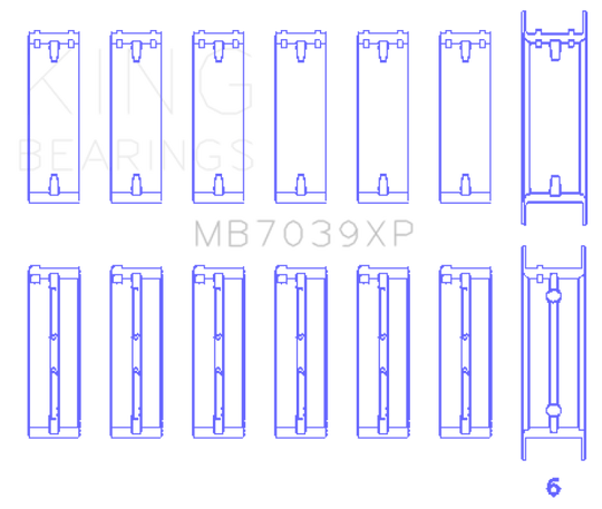 King BMW M20/M50 2.0L/2.5L/2.7L (Size 0.25) Performance Main Bearing Set