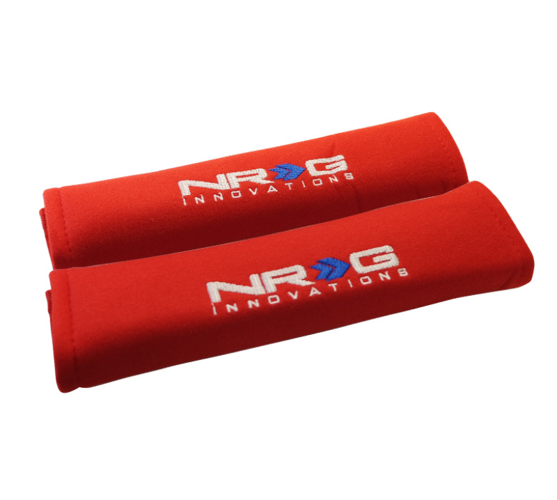 NRG Seat Belt Pads 2.7in. W x 11in. L (Red) Short - 2pc