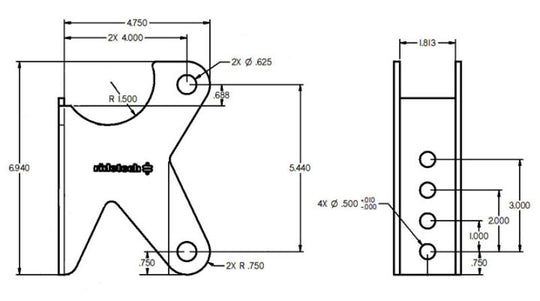 Ridetech Parallel 4 Link Axle Bracket