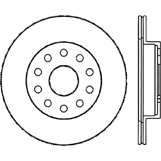 StopTech Sport Slotted (CRYO) 92-95 Toyota MR2 Turbo Rear Left Slotted Rotor