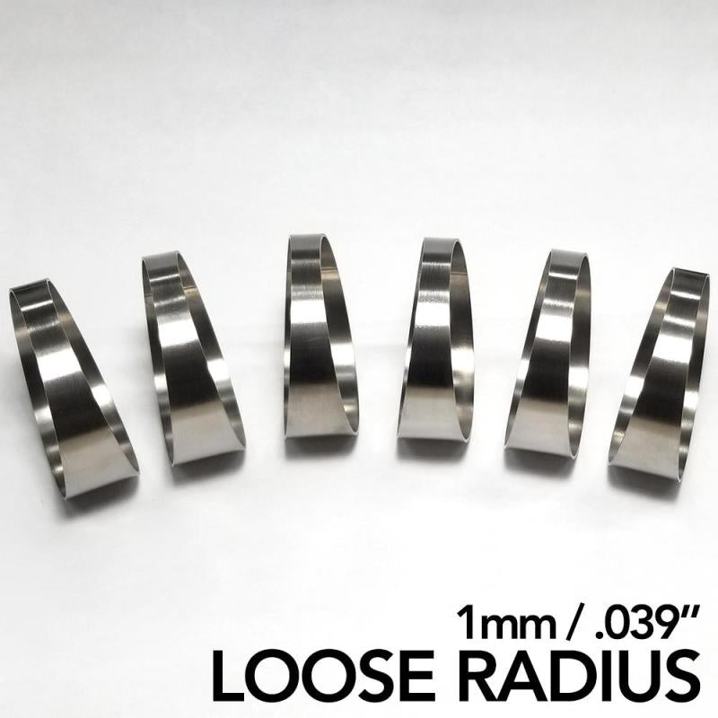 Ticon Industries 1.5in 7.5 Degree 2.25in CLR Loose Radius 1mm Wall Titanium Pie Cuts - 6pk