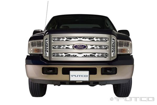 Putco 05-07 Ford SuperDuty - Including Side Vents Flaming Inferno Stainless Steel Grille