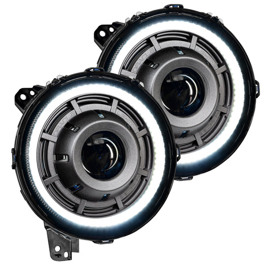 Oracle Jeep Wrangler JL Oculus Bi-LED Projector Headlights- Graphite Metallic - 5500K