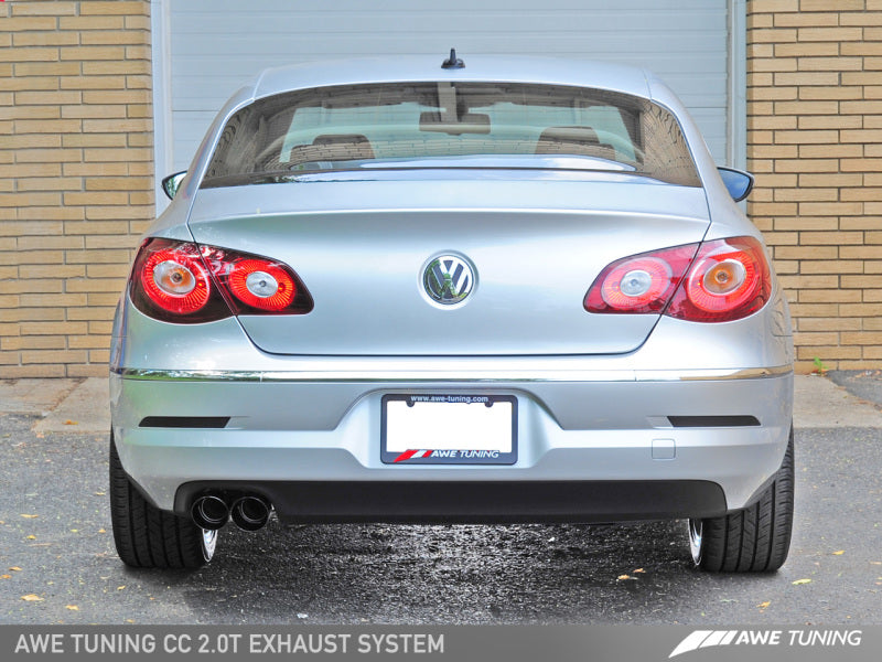 AWE Tuning VW CC 2.0T Touring Edition Performance Exhaust - Chrome Silver Tips