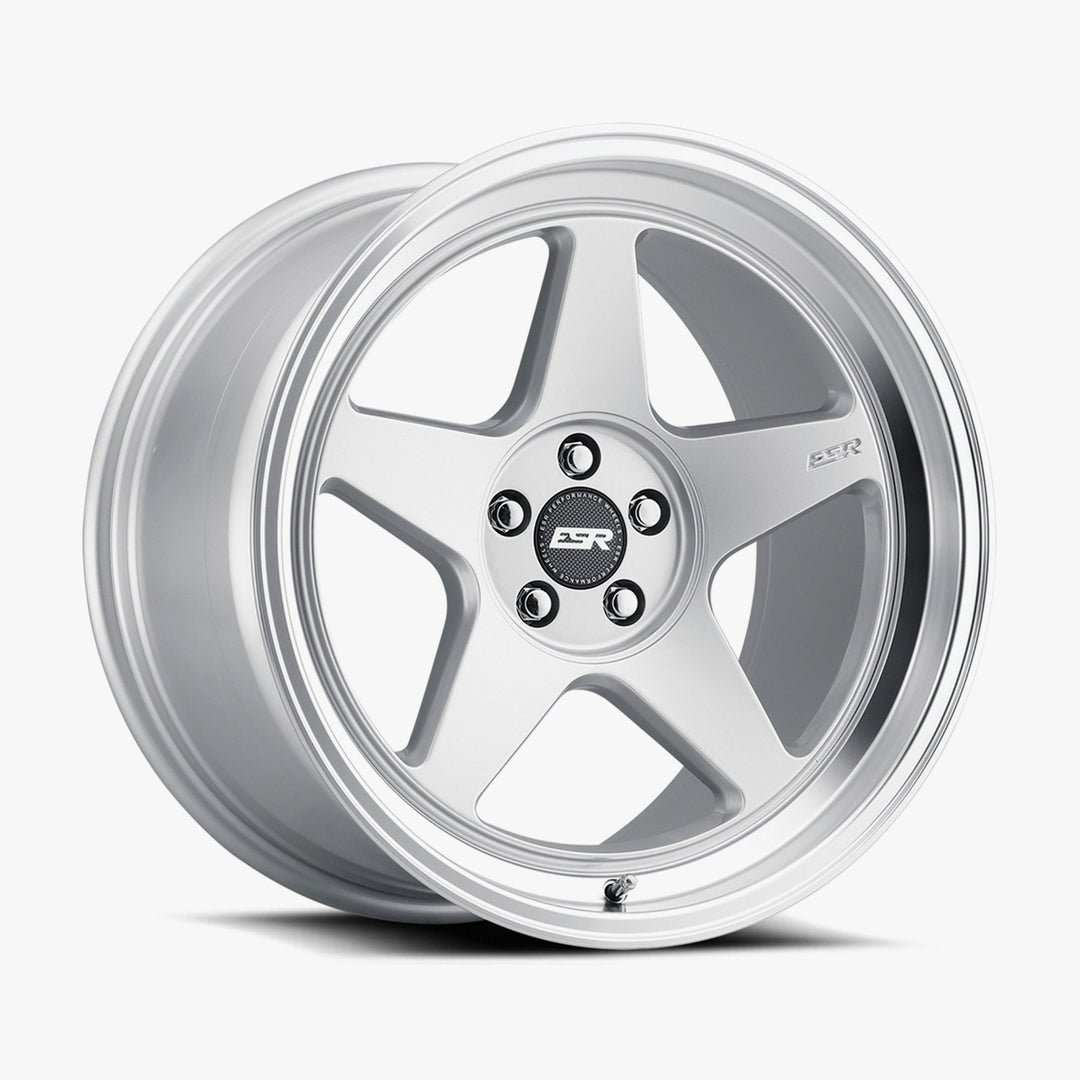 CR5 19X10 5X112 (CUSTOM DRILL) +25 72.56 HYPER SILVER FACE MACHINED LIP