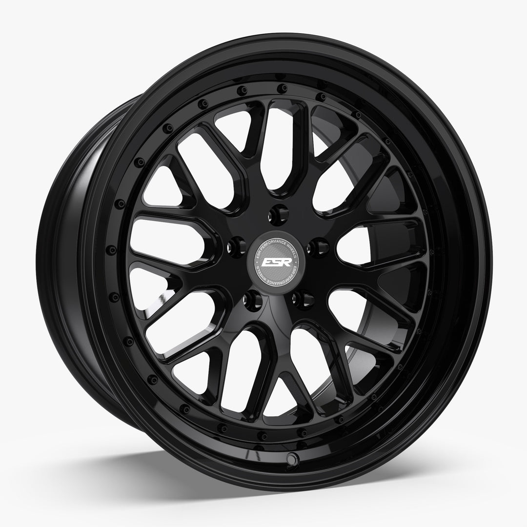 CS1 18X9.5 5X105 (CUSTOM DRILL) +35 GLOSS BLACK FACE GLOSS BLACK LIP