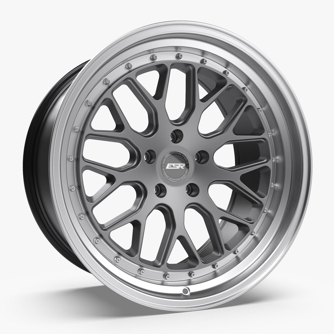 CS1 19X9.5 5X110 (CUSTOM DRILL) +35 MATTE GRAPHITE FACE MACHINED LIP