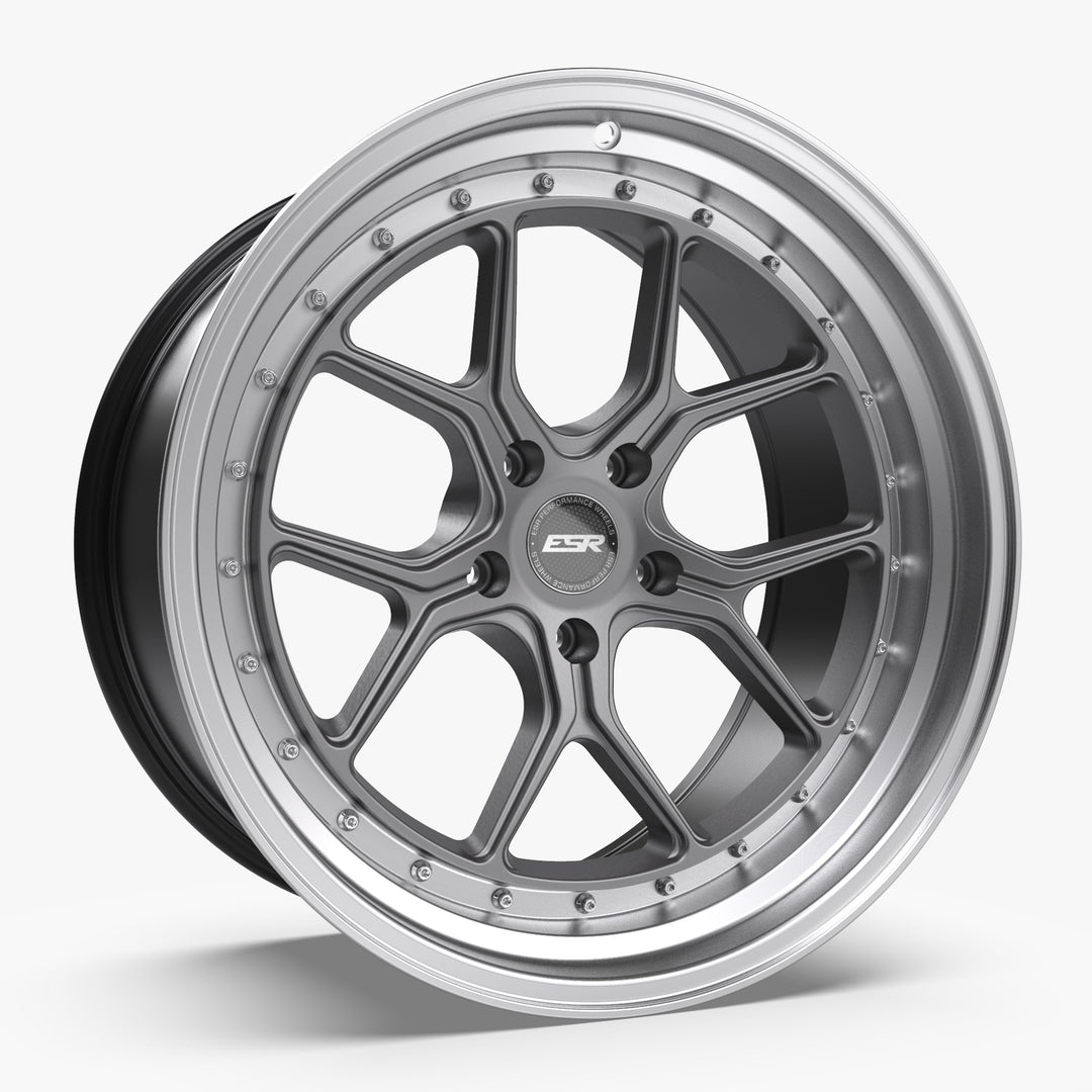 CS2 19X9.5 5X114.3 +35 MATTE GRAPHITE FACE MACHINED LIP
