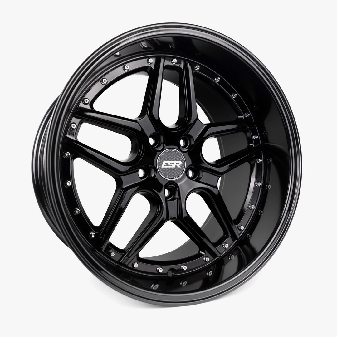 CS15 18X9.5 5X105 (CUSTOM DRILL) +35 GLOSS BLACK FACE GLOSS BLACK LIP