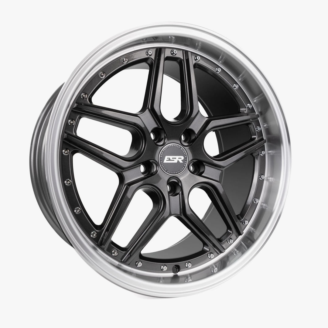 CS15 19X8.5 5X110 (CUSTOM DRILL) +30 GLOSS GRAPHITE FACE MACHINED LIP