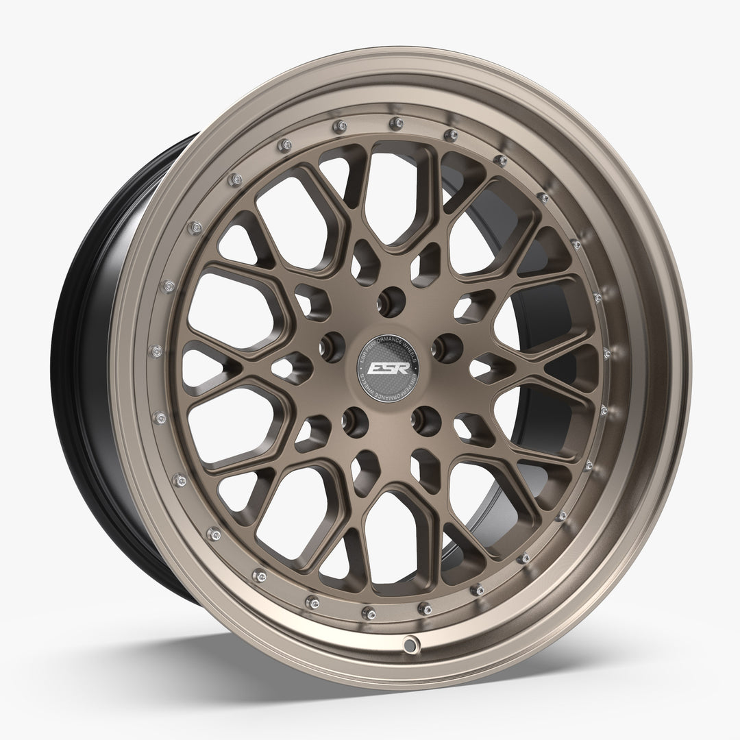 CS3 18X9.5 5X114.3 +22 MATTE BRONZE FACE MACHINED LIP