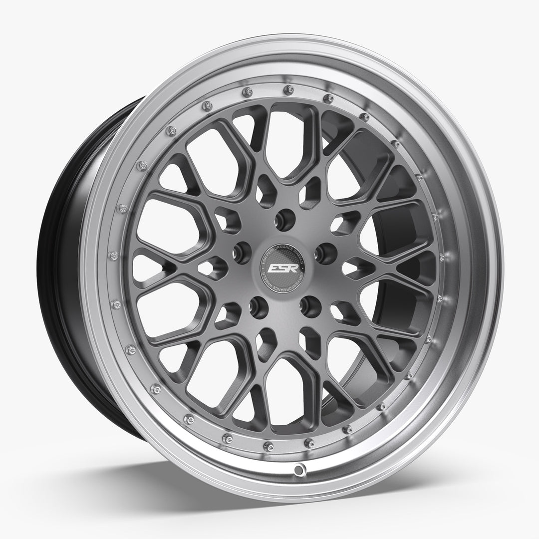 CS3 18X8.5 5X108 (CUSTOM DRILL) +30 MATTE GRAPHITE FACE MACHINED LIP