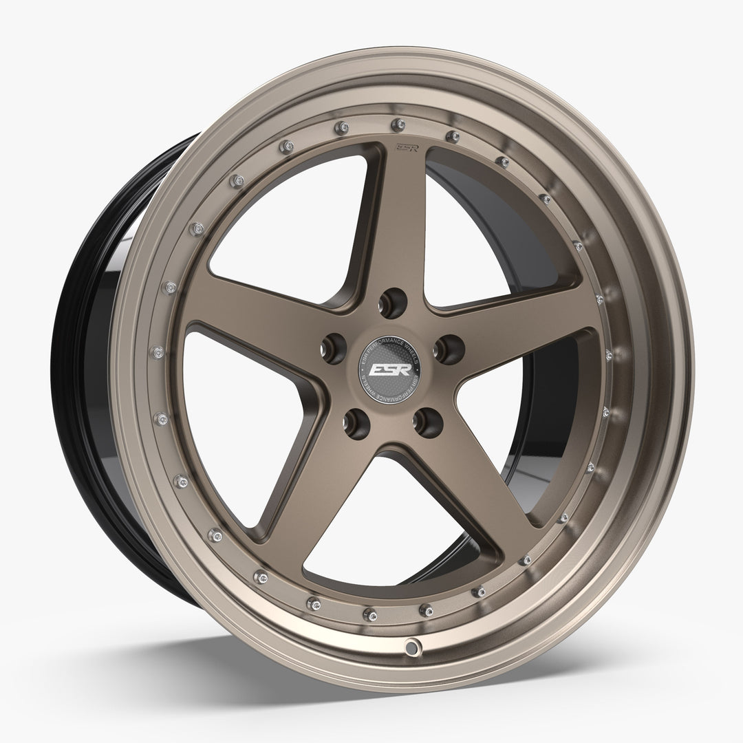 CS5 18X8.5 5X114.3 +30 MATTE BRONZE FACE MACHINED LIP