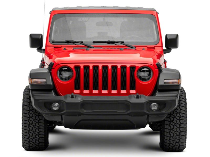 Raxiom 18-23 Jeep Wrangler JL Axial Series 9-In LED Headlights- Blk Housing (Clear Lens)