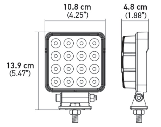 Hella ValueFit LED Work Lamps 4SQ 2.0 LED MV CR BP