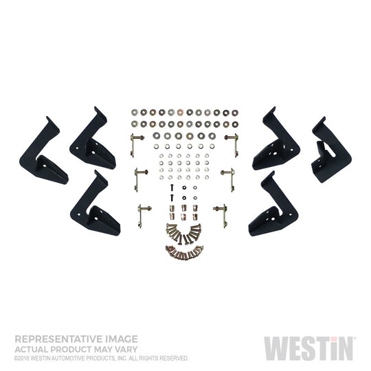 Westin 07-21 Toyota Tundra DC HDX Stainless Drop Nerf Step Bars - Tex. Blk