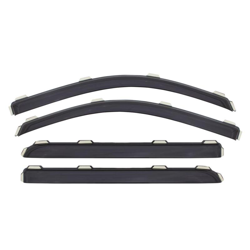 AVS 10-18 Ford Taurus Ventvisor In-Channel Front &amp; Rear Window Deflectors 4pc - Smoke