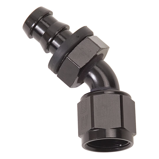 Russell Performance -10 AN Twist-Lok 45 Degree Hose End (Black)