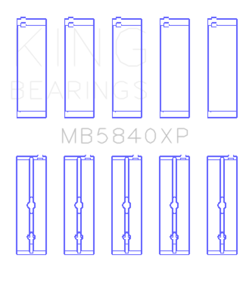 King Chrysler / Dodge Gen 3 Hemi 5.7L / 6.1L / 6.4L Crankshaft Main Bearing Set (Set of 5)