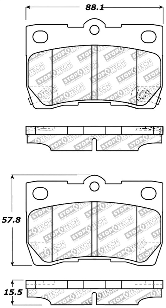 StopTech Performance 06 Lexus GS300/430 / 07-08 GS350 / 06-08 IS250/350 Rear Brake Pads