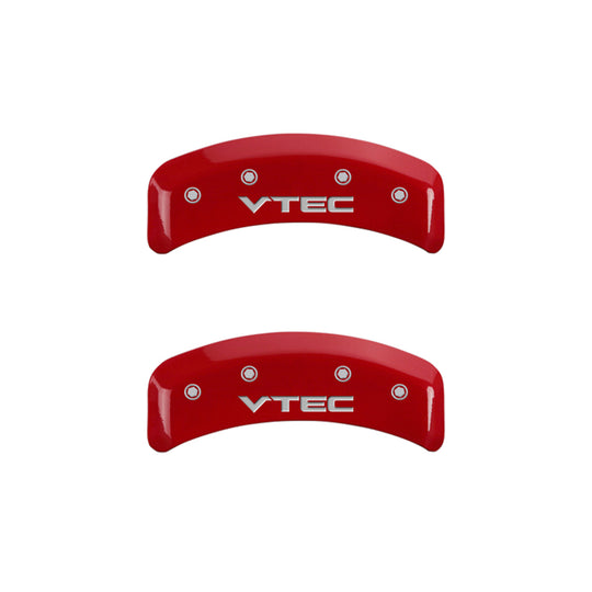 MGP 4 Caliper Covers Engraved Front & Rear Vtech Red finish silver ch