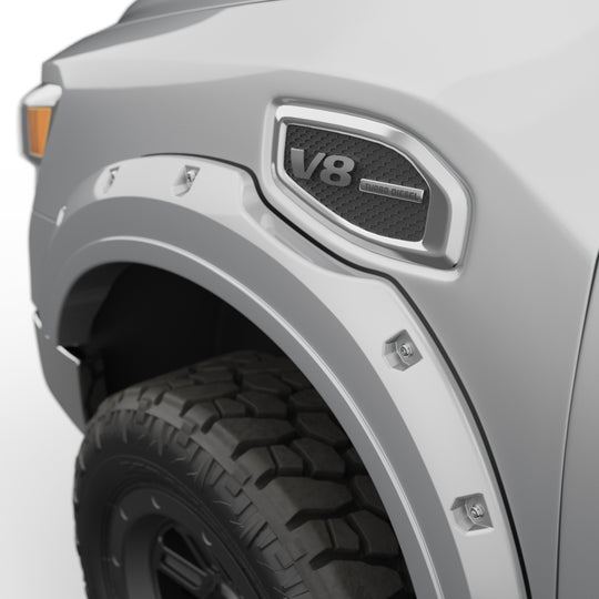 EGR 16+ Nissan Titan XD Bolt-On Look Color Match Fender Flares - Set - Liquid Platinum Metallic