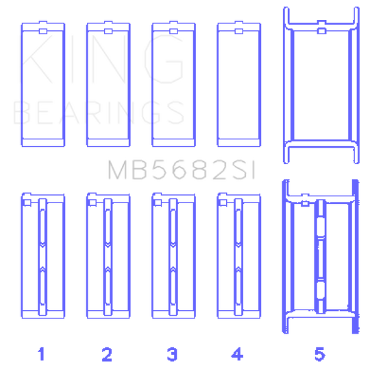 King gm 496ci/8.1L 16v (Size STD) Performance Main Bearing Set