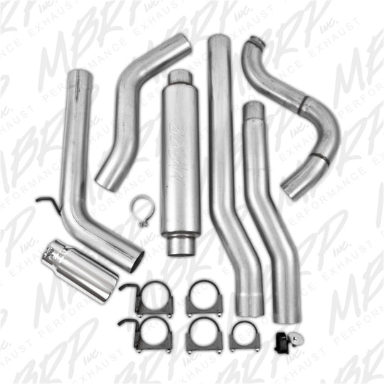 MBRP 88-93 Dodge 2500/3500 Cummins 4WD ONLY Turbo Back Single Side Exit Alum Exhaust System