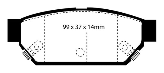 EBC 93-96 Eagle Summit 1.5 Yellowstuff Rear Brake Pads